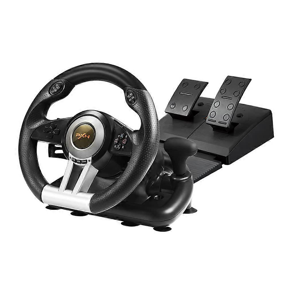 Racing Wheel with Pedals for Xbox PlayStation PC, 180° Paddle Shifters, Vibration Feedback