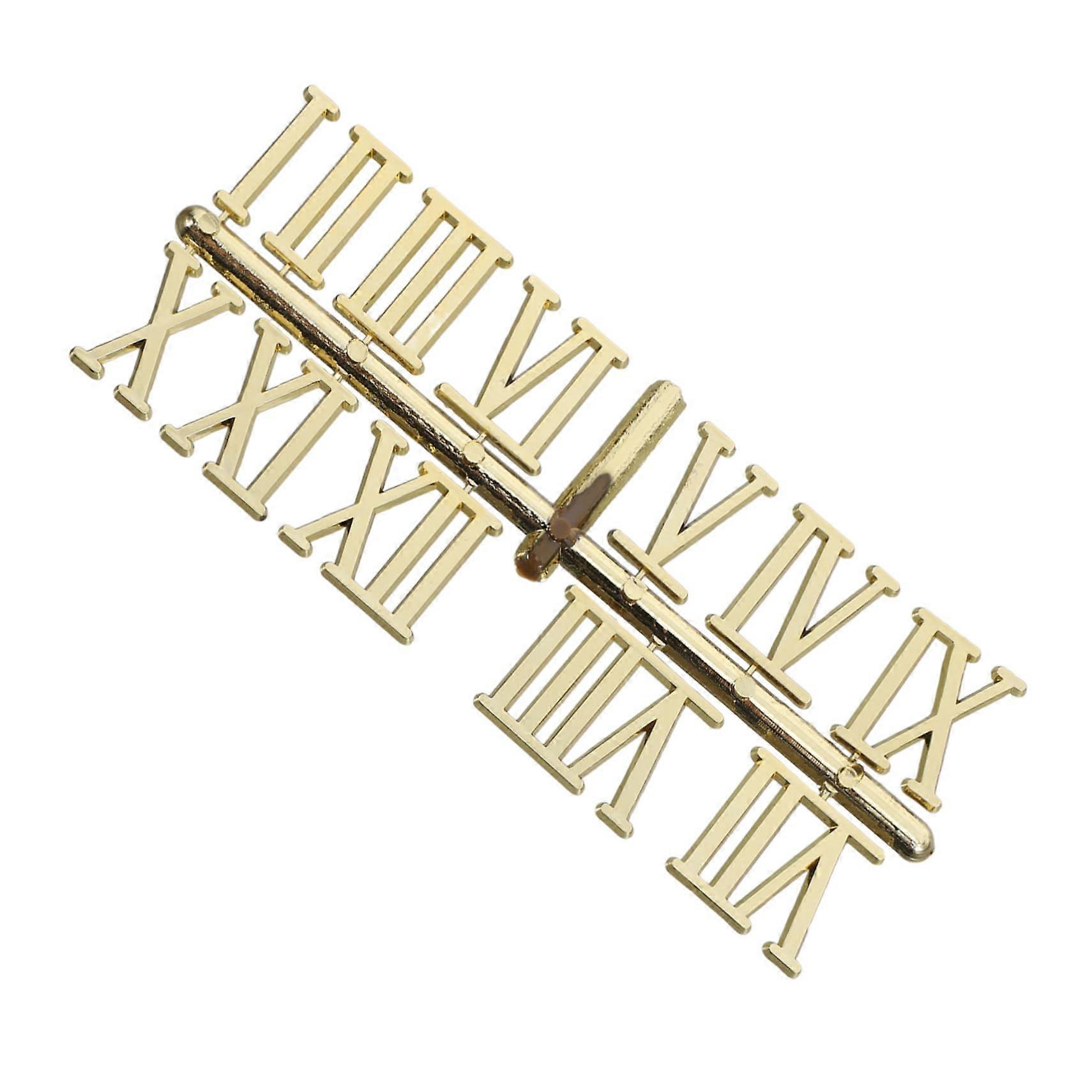 DIY Roman Numeral Wall Clock Kit with Electroplated Numbers, Modern Design and Precise Movement