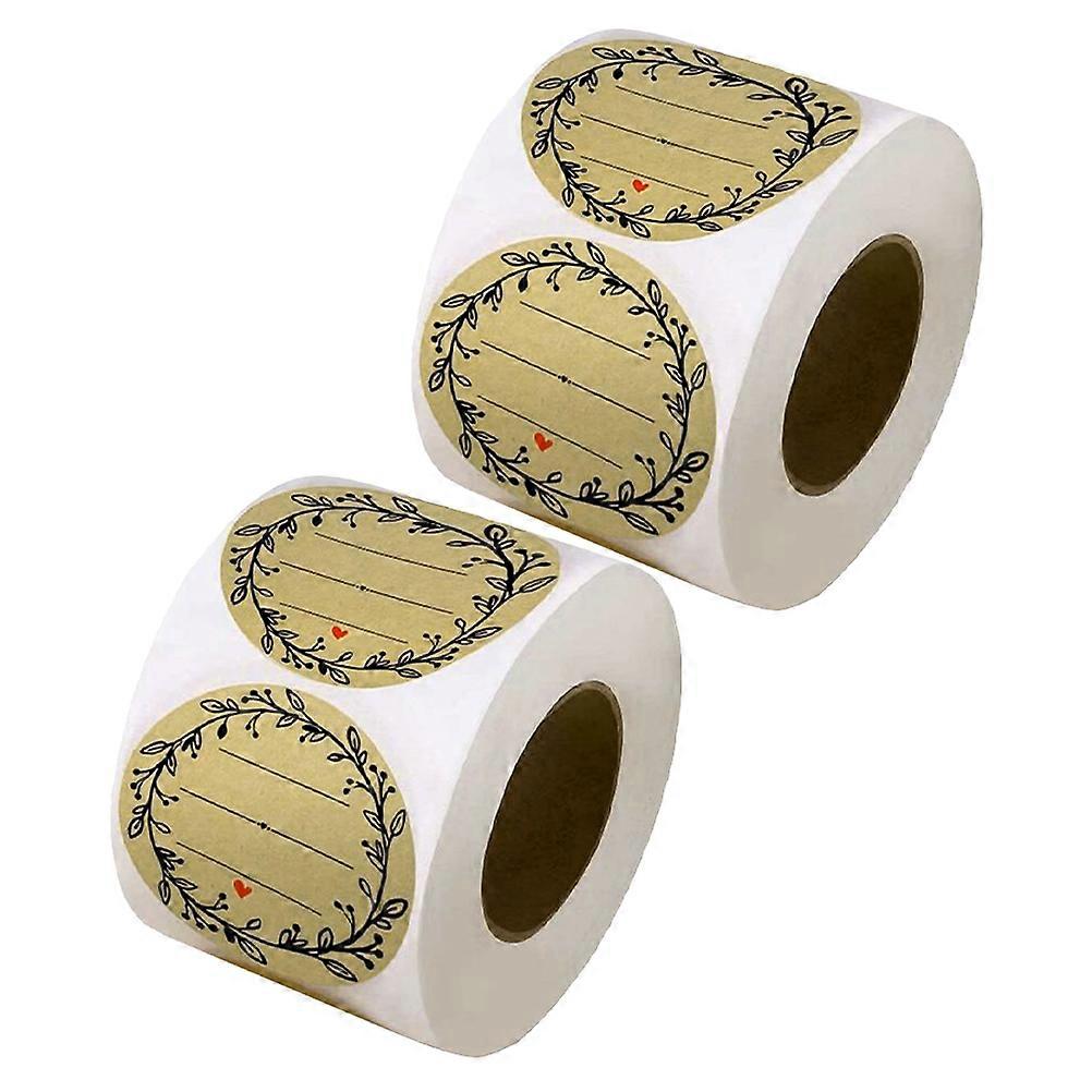 Delicate Pattern Package Seal Sticker Roll for Baking Gift Decoration 2 Rolls