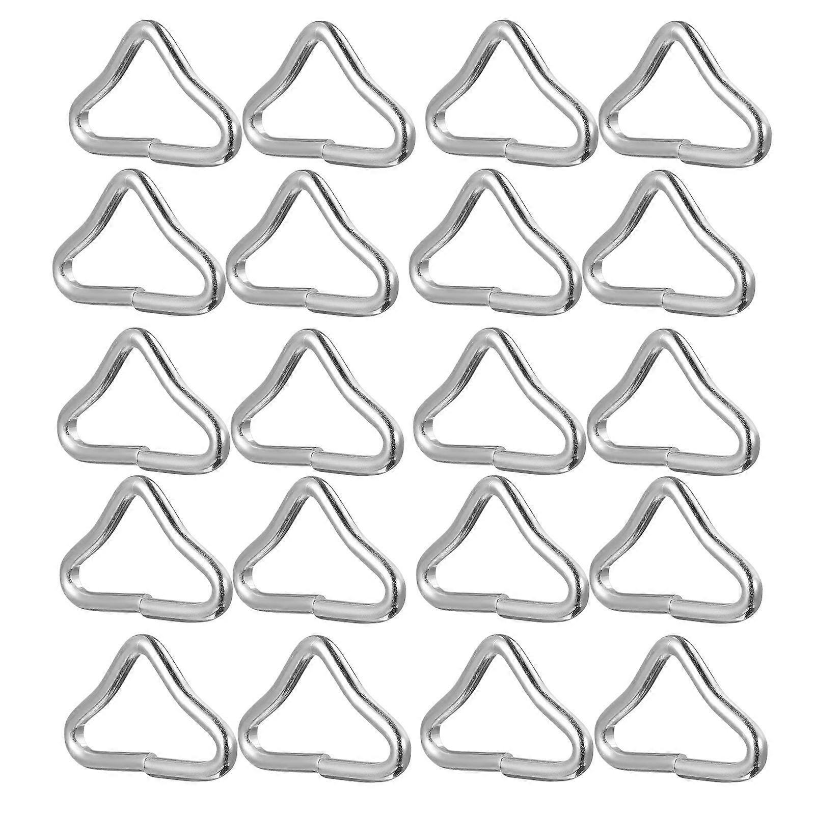 Silver Triangle Ring for Trampoline Buckle 80Pcs Jumping Bed Components