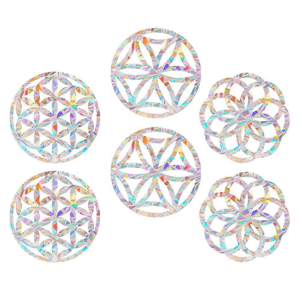 Silver PVC Window Decor Sun Catcher Sticker for Party Use 2Sets