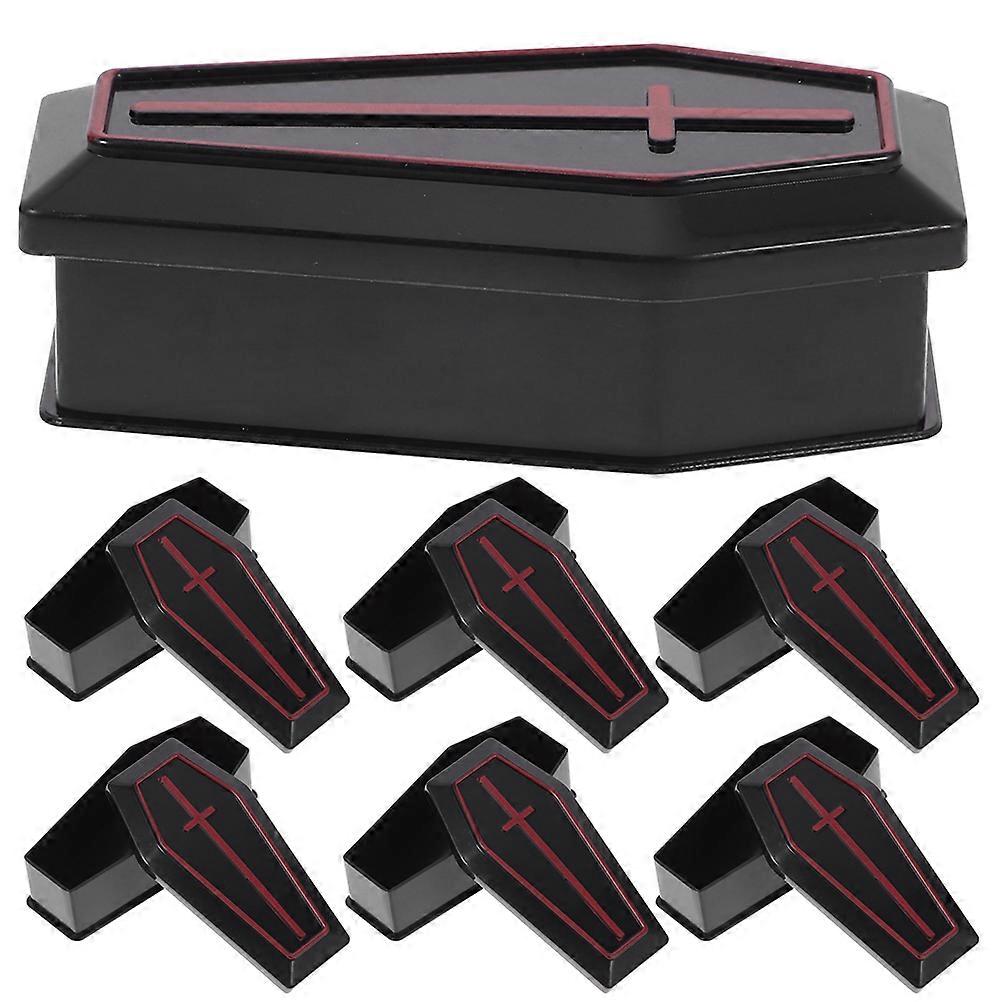 Plastic Mini Coffin Boxes for Halloween Decor 36Pcs Coffin Box Set