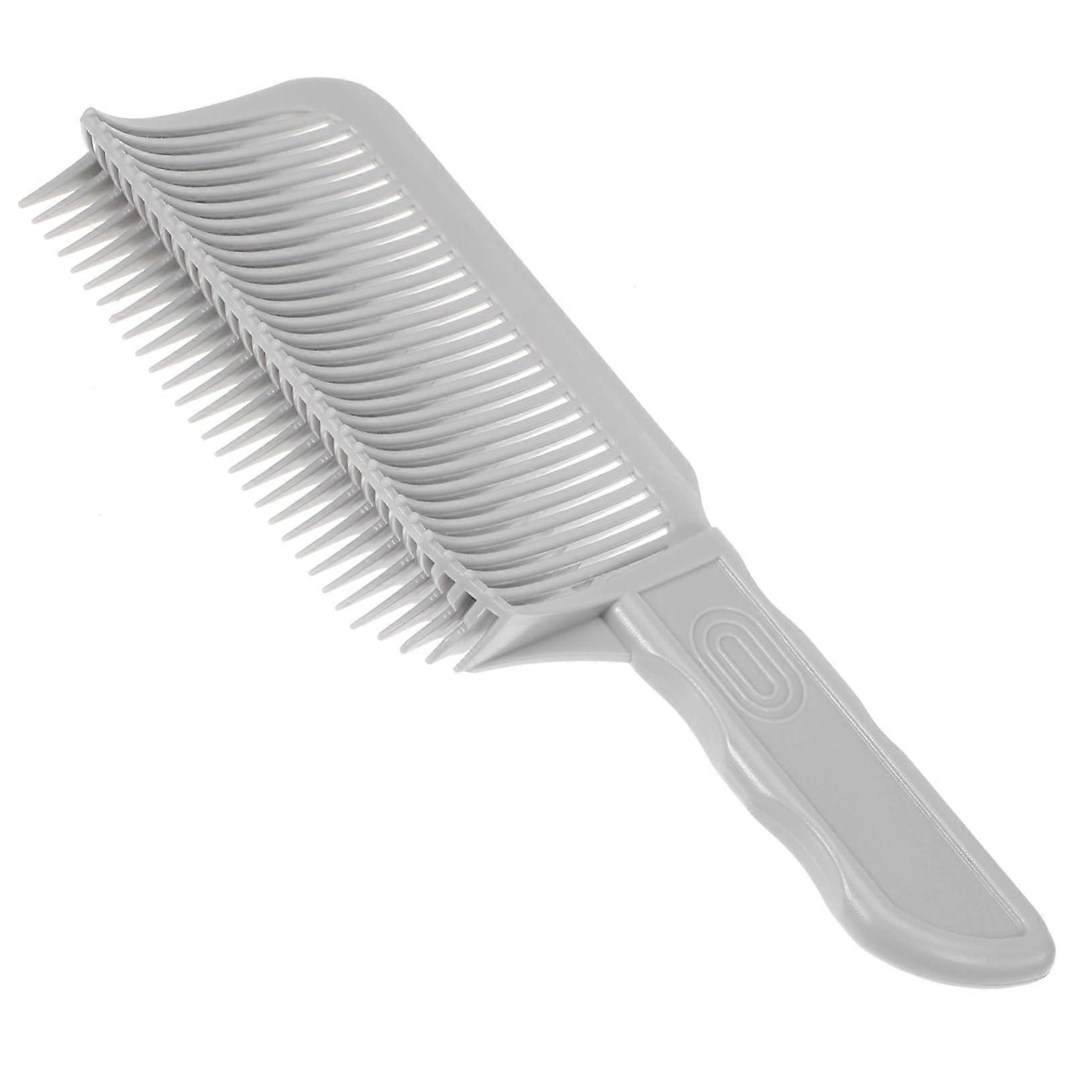 Barber Hair Cutting Comb Ergonomic Arc Shape for Precise Trimming and Flat  Styling Men Gray