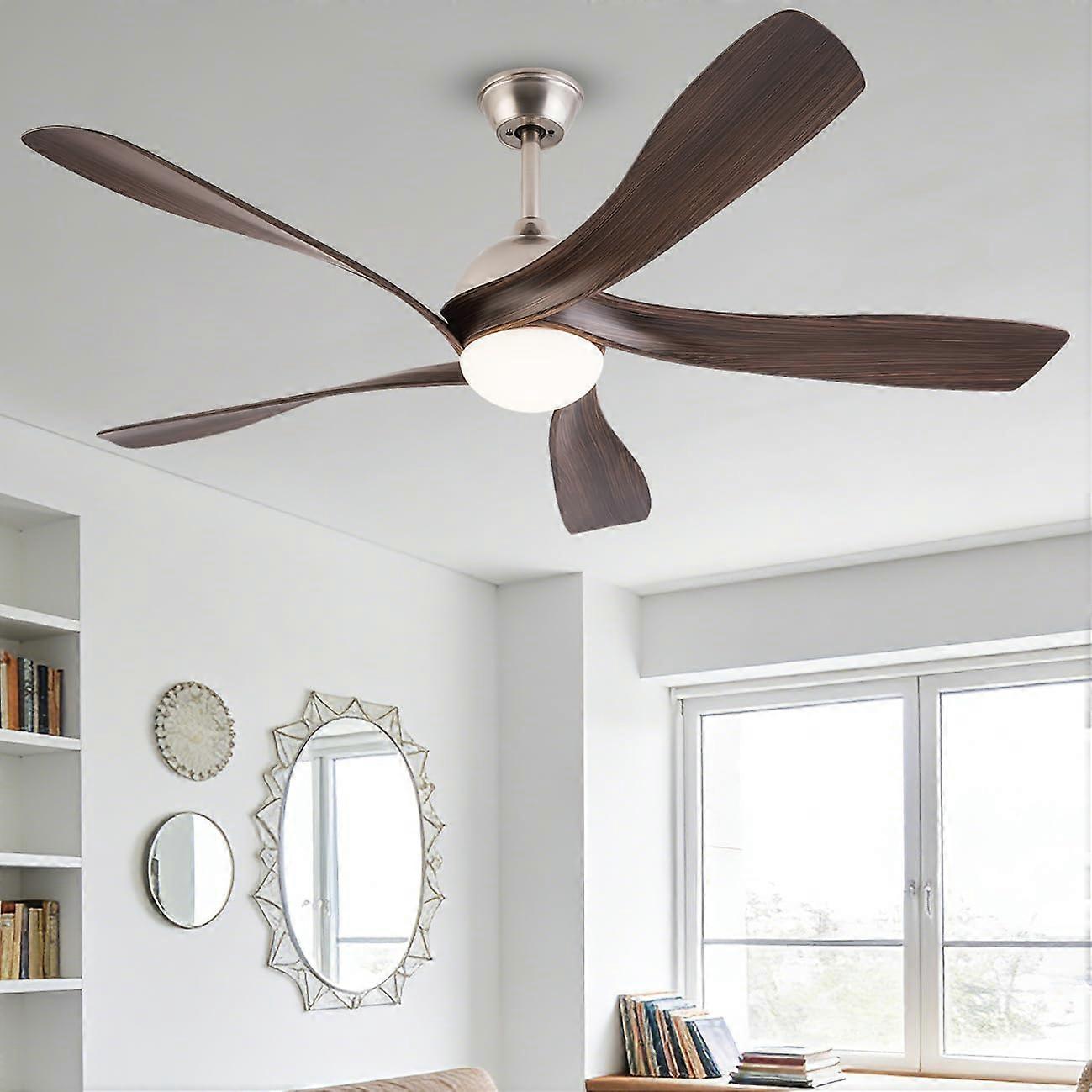 56 Inch Ceiling Fan with Light and Remote, Quiet DC Motor, 3CCT Dimmable, Reversible 6 Speed