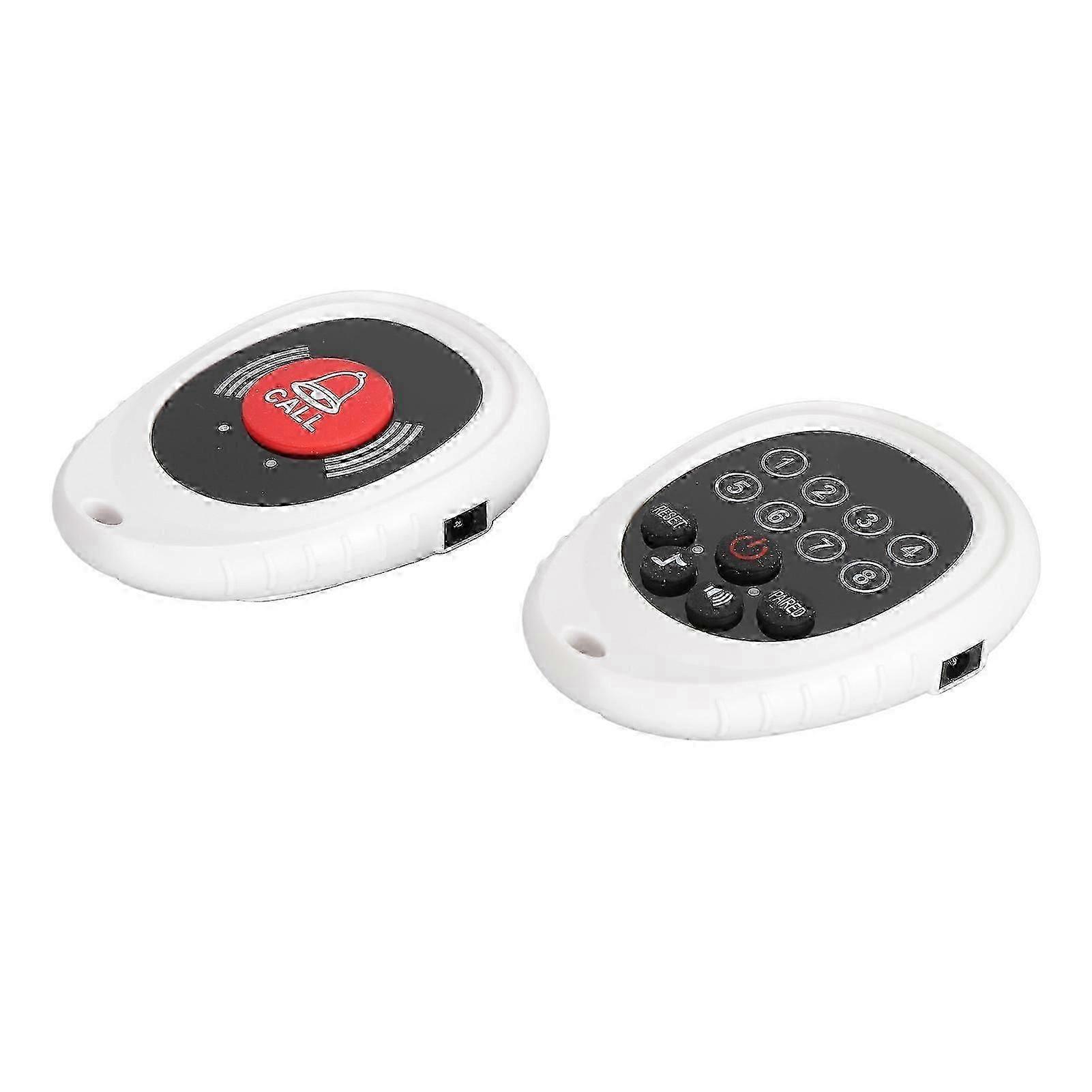 Wireless Caregiver Pager Call Button Professional Rechargeable 3280.8ft Long Range Nurse Call System for Elderly Patient Monitoring SOS Alarm System W