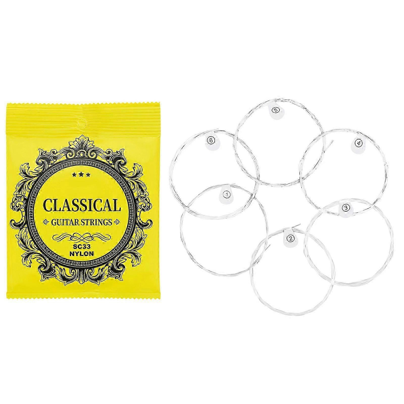6Pcs Folk Guitar Nylon Strings .028-.043 Acoustics Guitar Strings Replacement Musical Instrument Accessorys Easy to Use