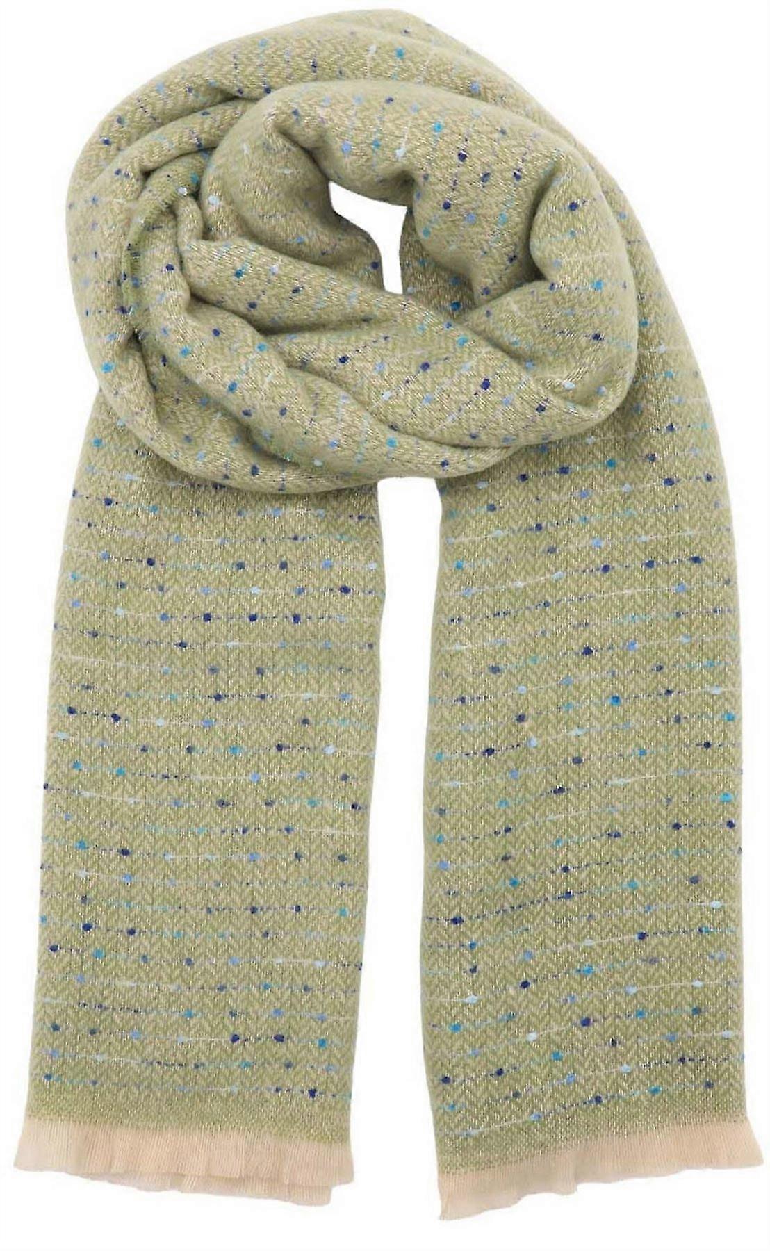 Zelly Speckled Winter Weight Scarf - Green