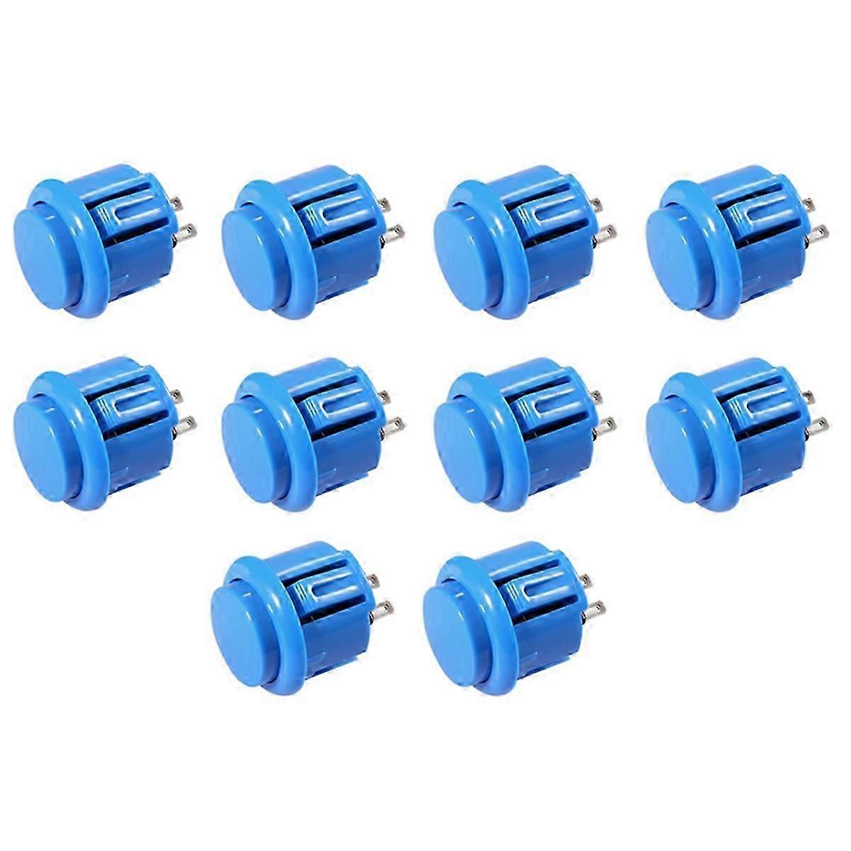 10 Pcs Arcade Buttons 24Mm Responsive Arcade Buttons Blue Fast