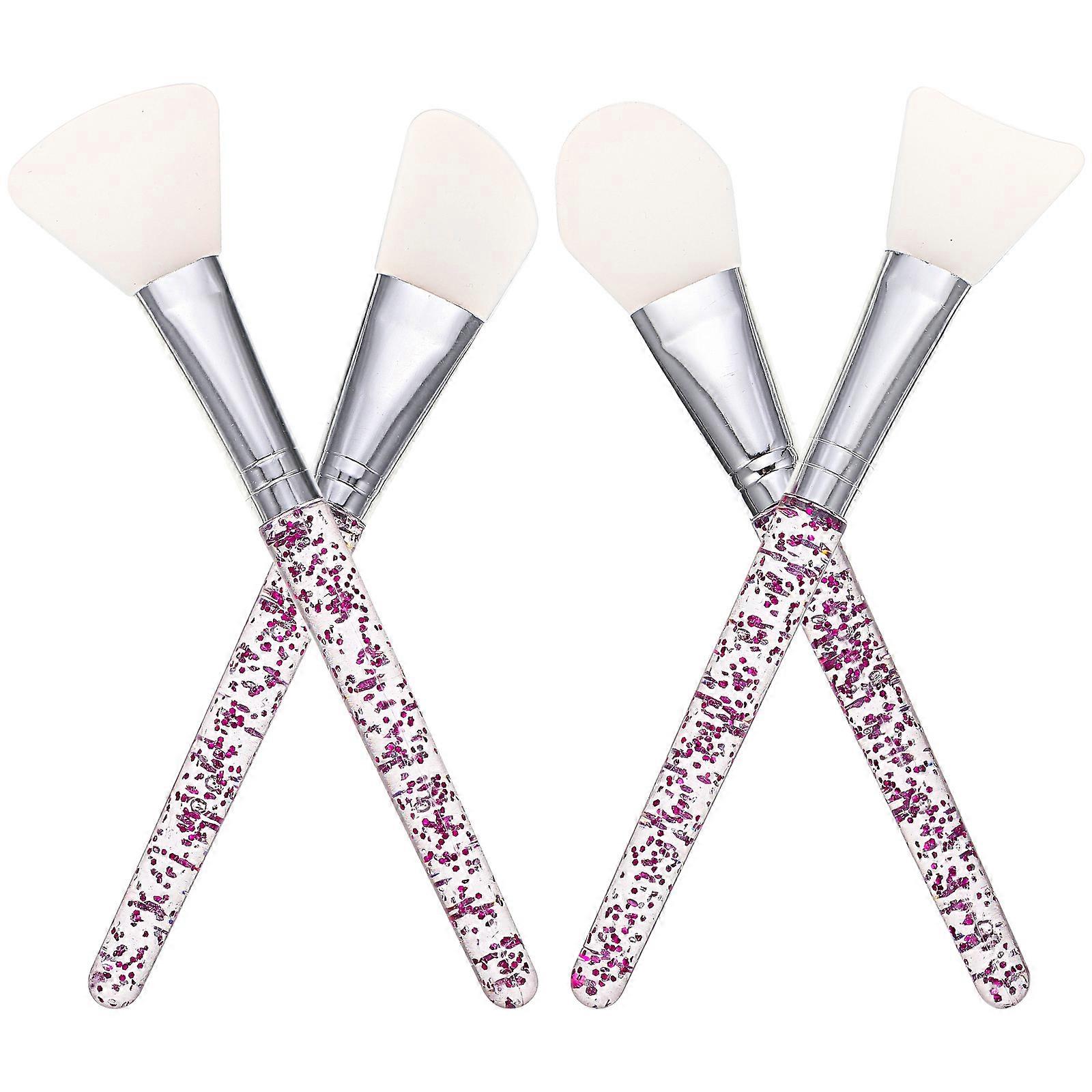 Face Mask Brush Silicone Head for Makeup 4Pcs Applicator Brushes