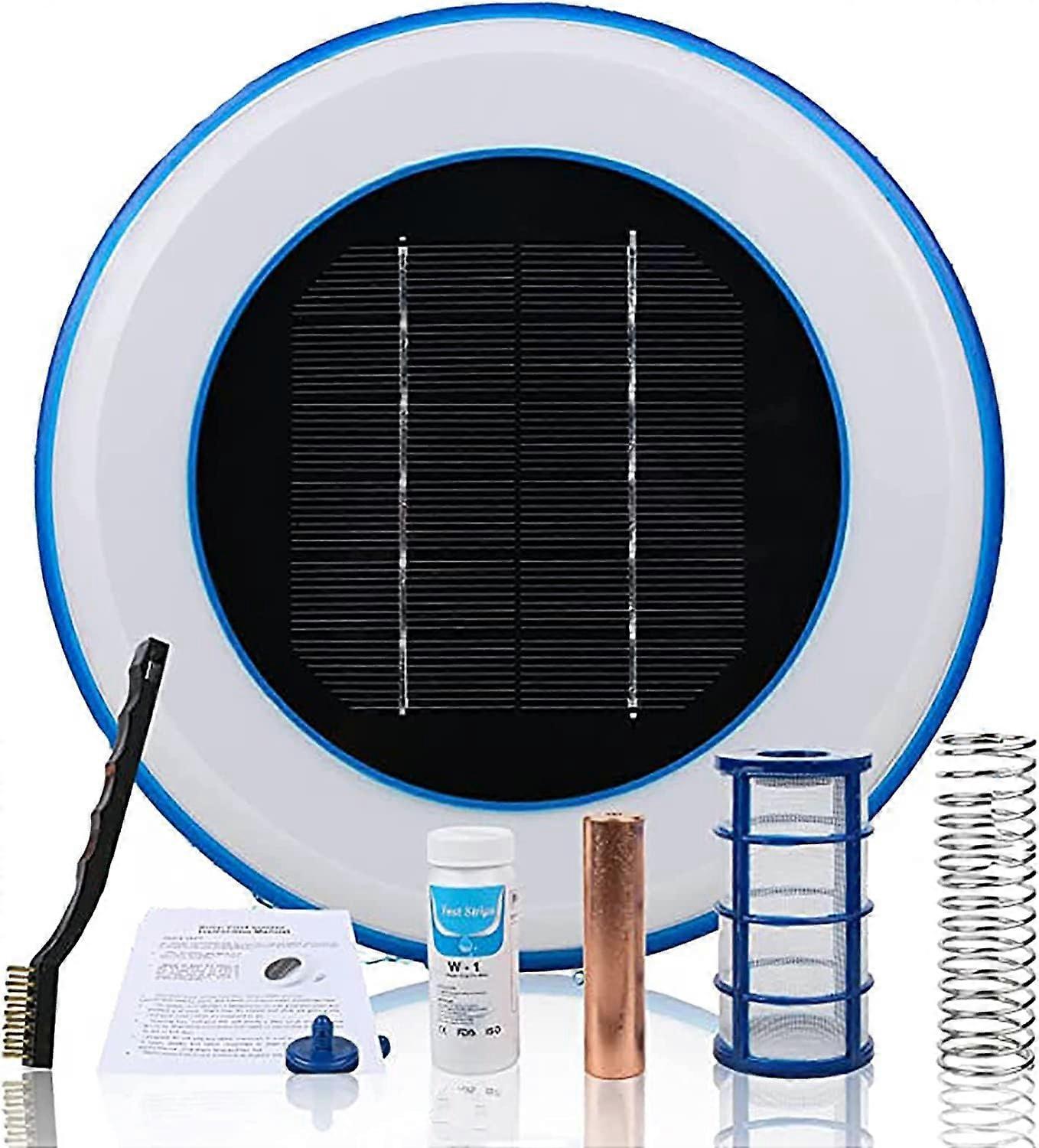 Solar Pool Ionizer with Durable Copper Anode, Reduce Chlorine Usage for Above Ground Pools and Spas