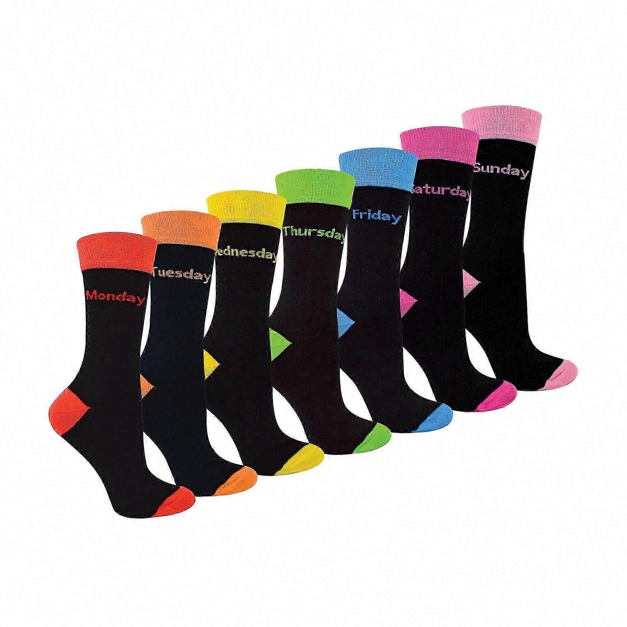 - 7-pakning damesokker med ukens dagers tema