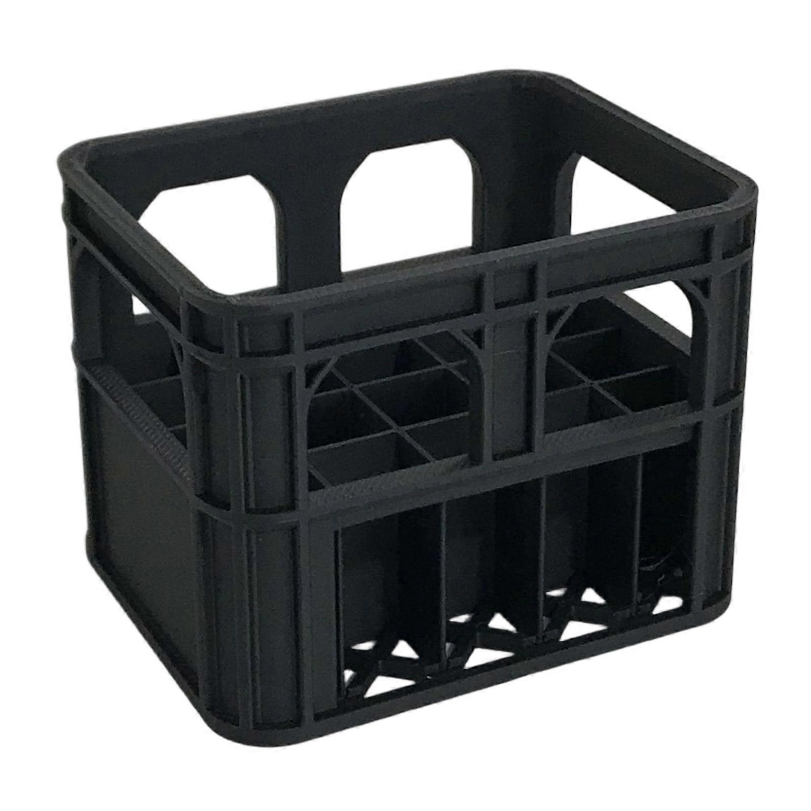 Space Saving Stackable 3A Battery Case Plastic Construction Multiple Compartments for 3A Battery Organization  Black