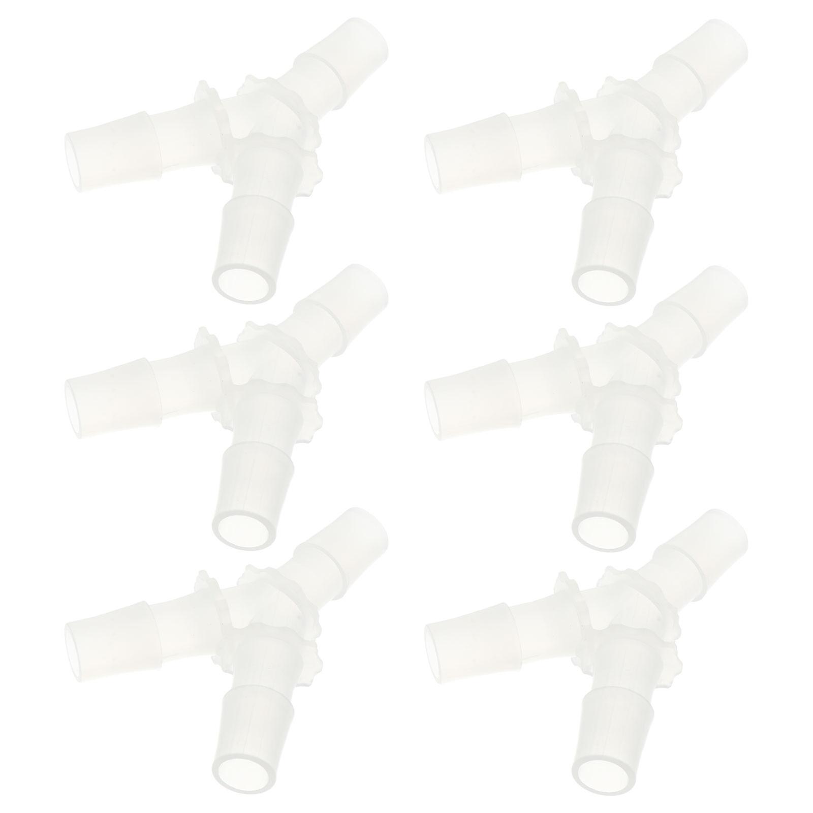 Plastic Hose Tee Joints for Water Pipe 6Pcs Transparent Y Shape Connectors