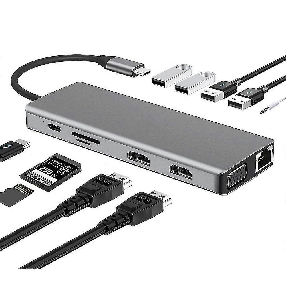 2026 WS-04 12-in-1 Type-C Notebook Multi-function Docking Station