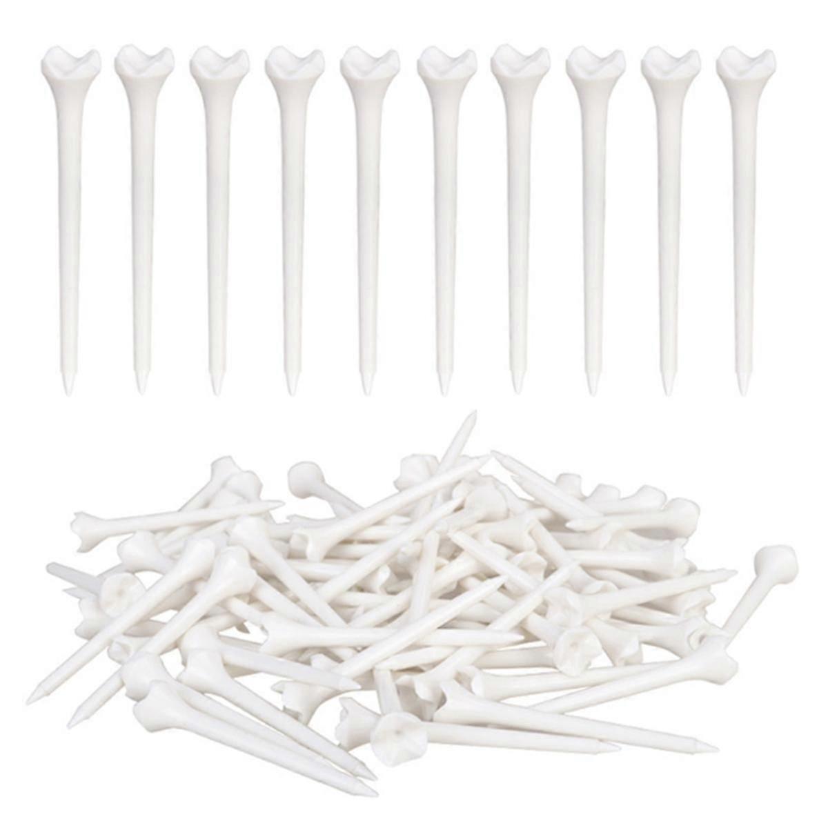 100Pcs 83 mm Professional Tee System Plastic Golf Tee Maximizes Golfers' Teeing Performance Golf Acc