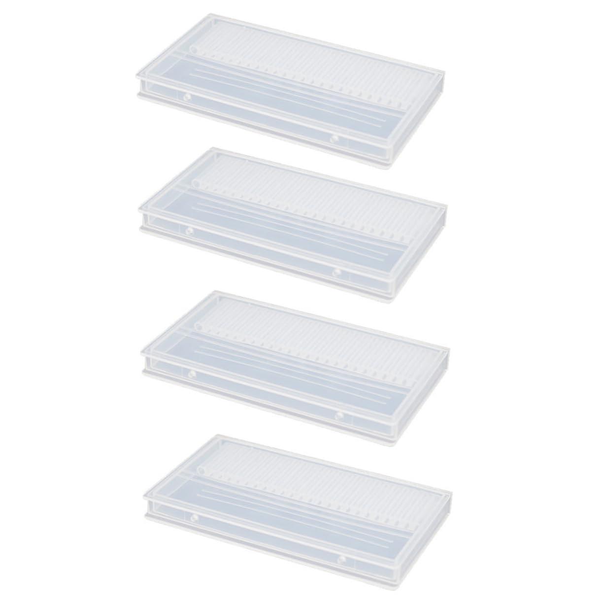 Nail Drill Bit Organizer Case for Manicure Tools, Protective Storage Box, TravelFriendly 4pcs