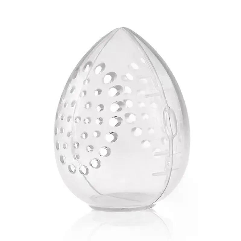 Portable Empty Makeup Sponge Storage Box Plastic Egg Shaped Cosmetic Puff Organizer Rack Makeup Blender Holders Stand Drying Box