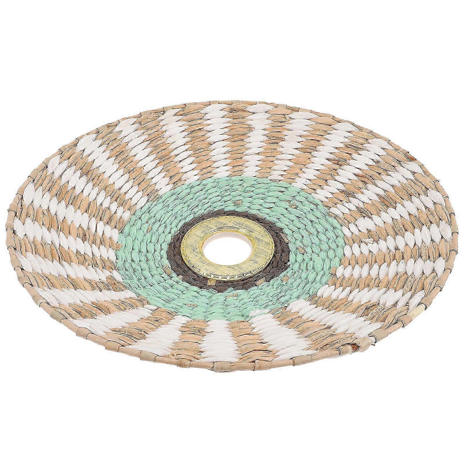 Ivory Small Lampshade for Decor 2Pcs E27 Socket Retro Woven Lamp Cover