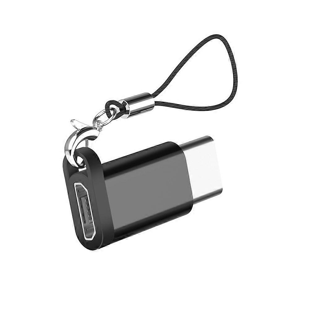 Schwarzer USB-Typ-C-Adapter mit Micro-USB-Buchse (3er-Pack)