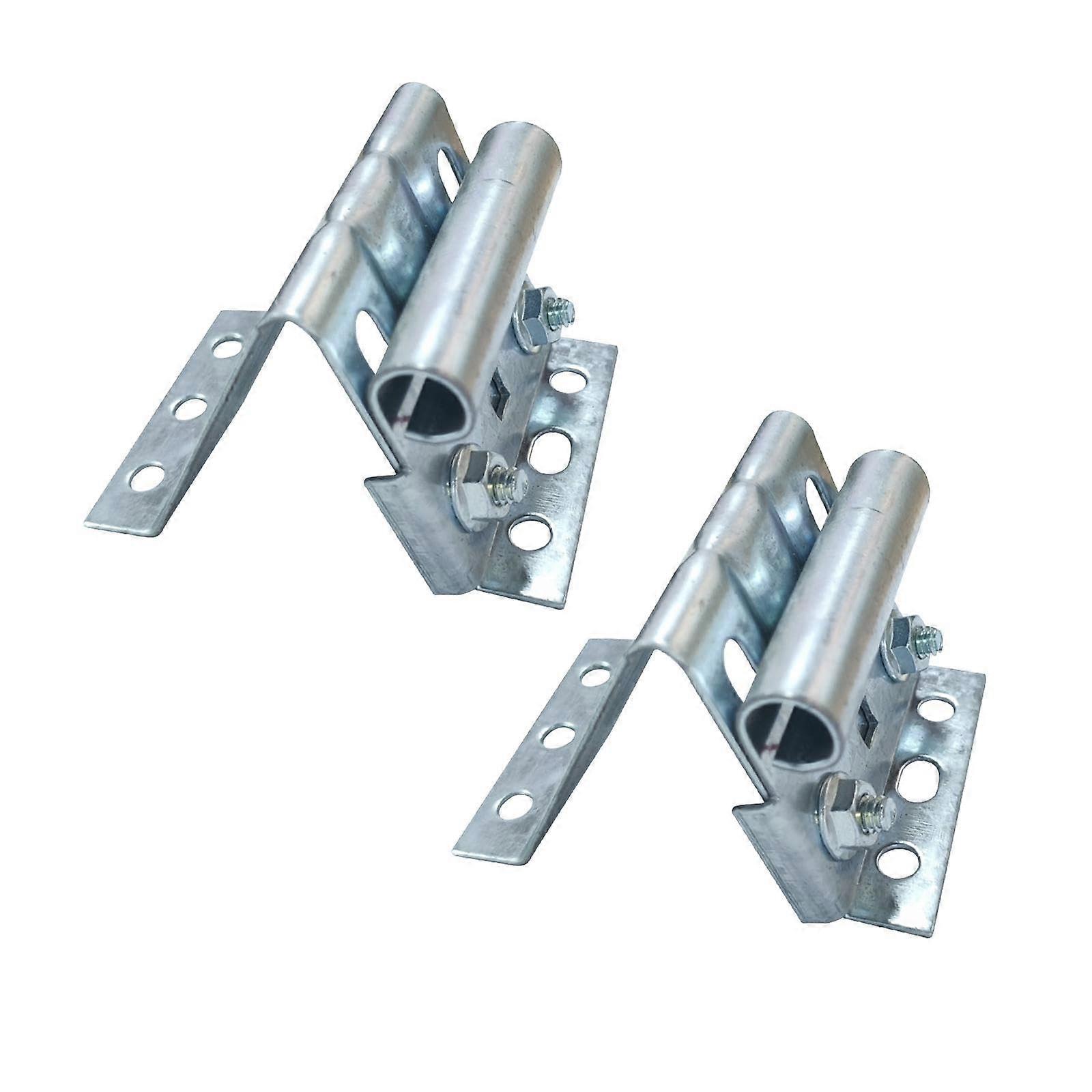 2 Pack Galvanized Garage Door Side Brackets Replacement, Adjustable Hardware for Residential Doors