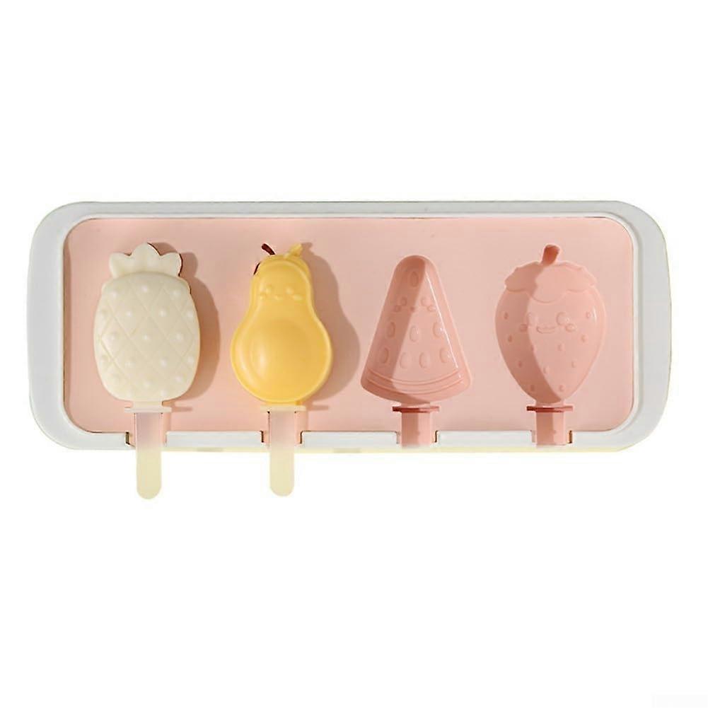 Silicone Pineapple Popsicle Molds for Kids, Easy Release Reusable Ice Cream Maker Set