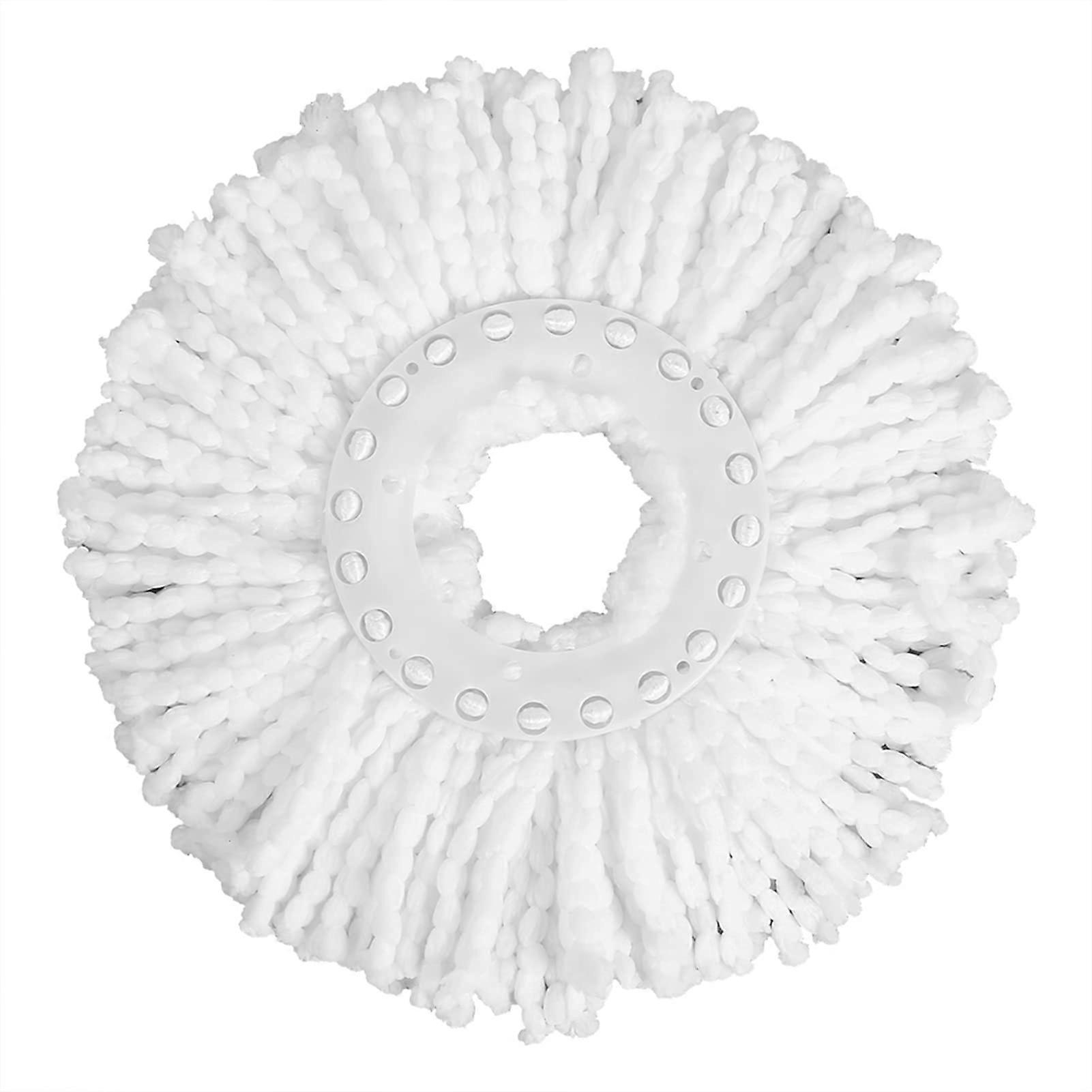 Spin Mop Head 360° Rotation Microfiber Refill RustResistant Base for Hardwood Floors White