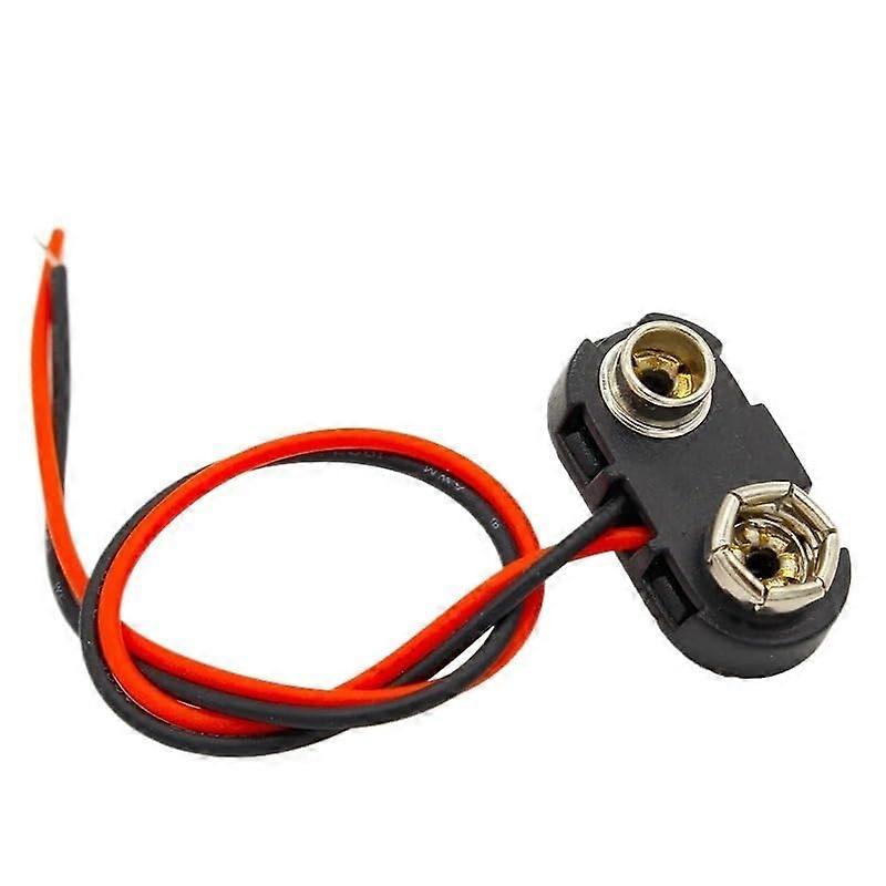 10pcs 9V Battery Snap Connector with Flexible Wire Leads for Secure Easy Installation