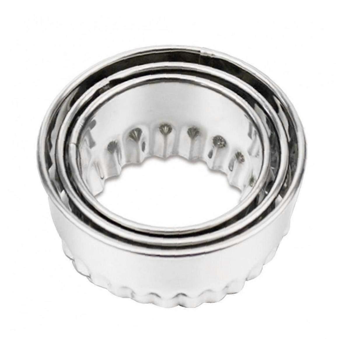 3pcs Stainless Steel Dumpling Maker Set with Round Wrapper Cutter Pastry Dough Mold Kitchen Tool