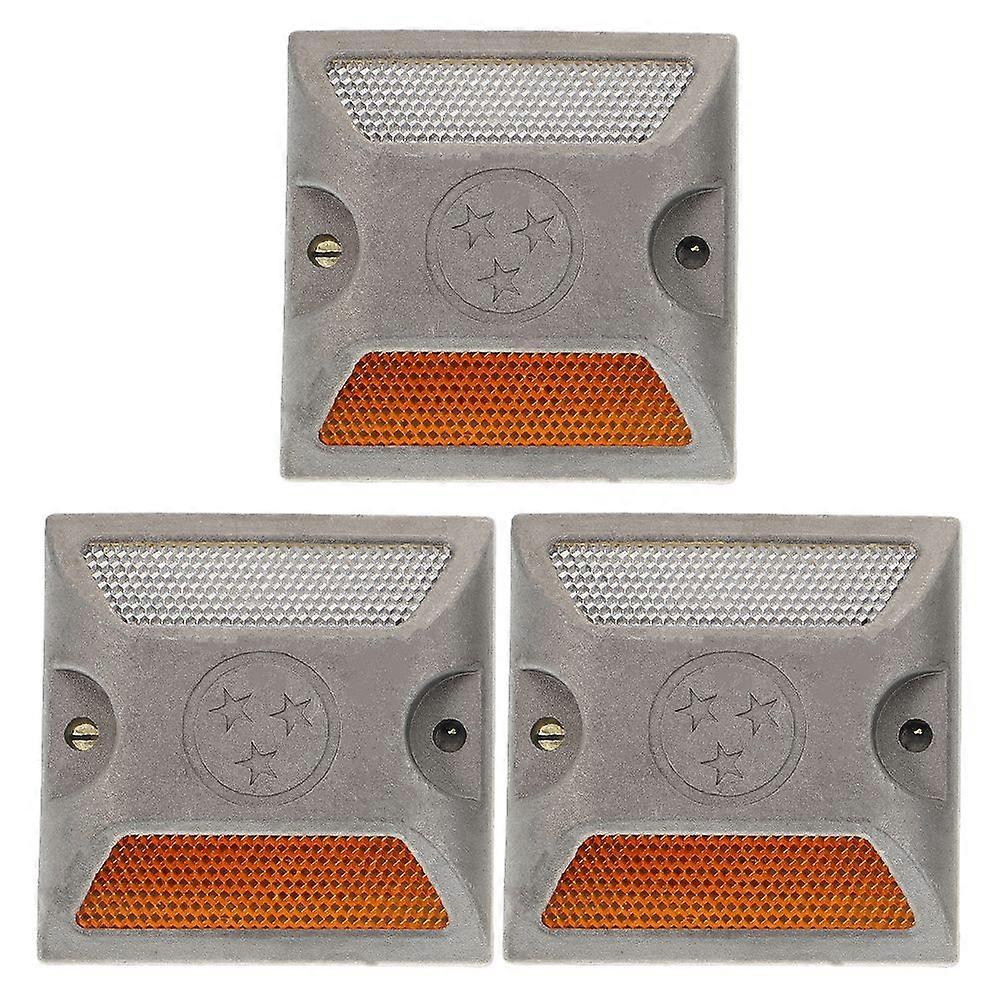 3pcs Road Marker Pavement Marker Road Reflector Roadside Studs Emergency Reflector