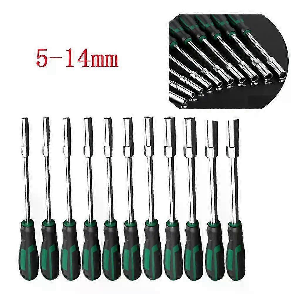 Screwdriver Socket Wrench 5-14mm Metal Hex Screwdriver Hexagonal Nut Key Extend Driver Socket Wrench