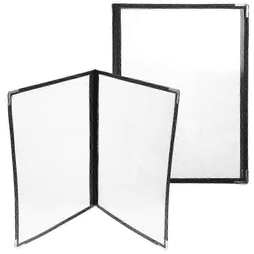 Clear Menu Sleeves Restaurant Menu Binder Daily Use PVC 2Pcs