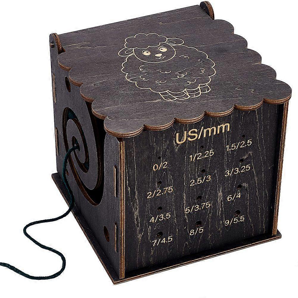 MDF Yarn Storage boxes Kit Square Coffee 10.4x14x13.7cm