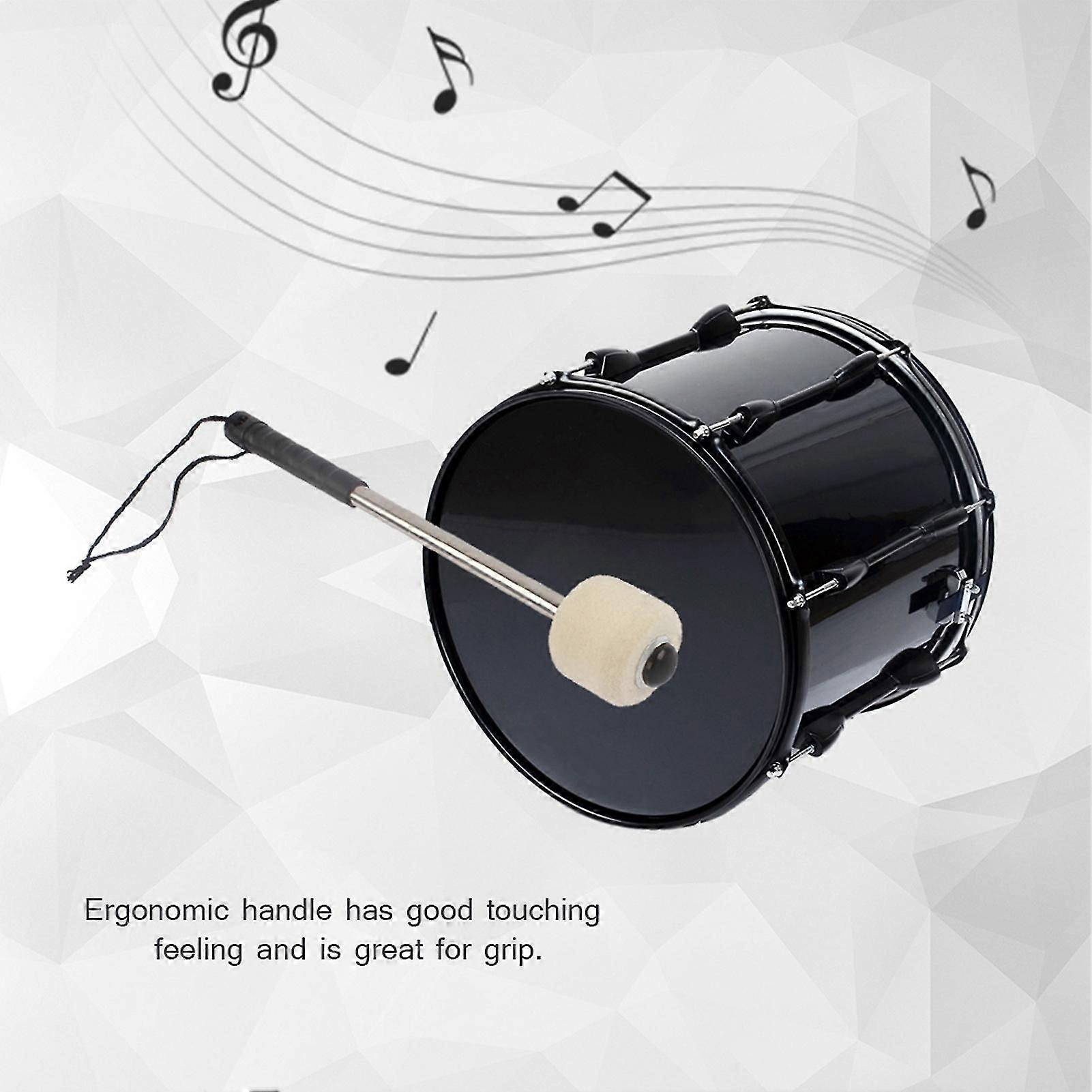 Durable Bass Drum Mallet Drumstick with Wool Felt Head Percussion Marching Band Accessory