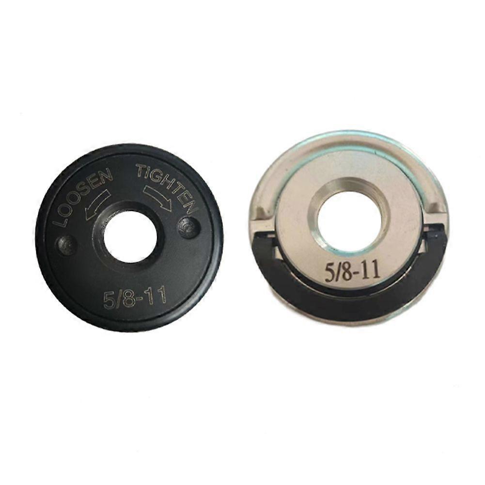 5/8"-11 Angle Grinder Flange Nuts 2-Pack,Quick Release Locking Kit. Self-Locking for 4-1/2" 5" 7" 9" Grinders