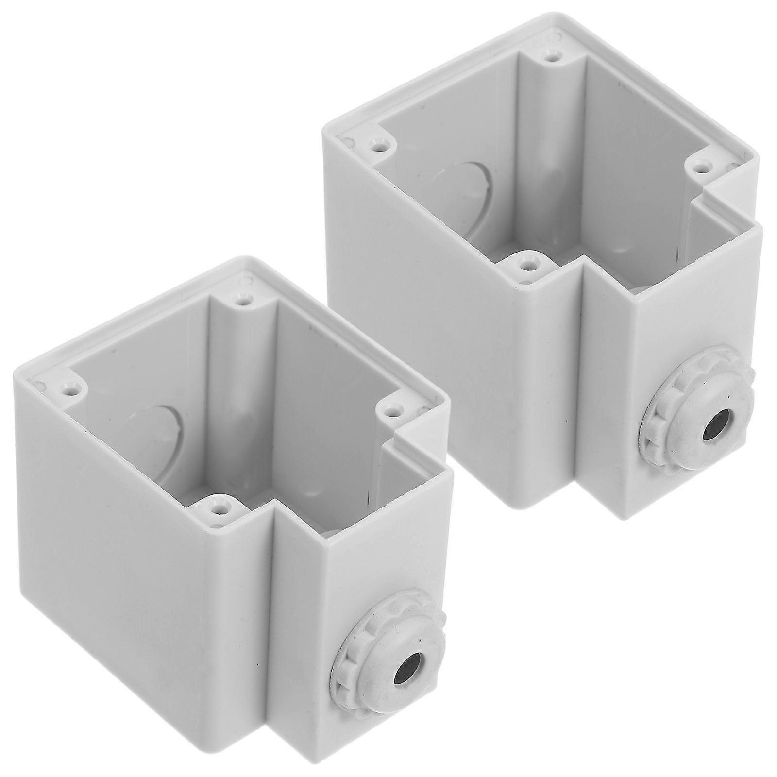 Outdoor Waterproof Power Socket Cover Electrical Box for Cable Management 2Pcs