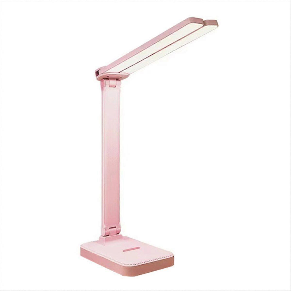 LED Desk Lamp 3 Level Dimmable Touch Night Light Rechargeable Pink