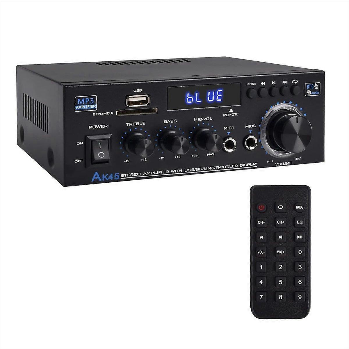 Stereo Audio Amplifier Receiver,Bluetooth 5.0 Sound Speaker,UK Plug