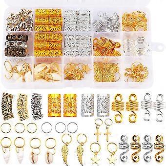 Decoratie voor dreadlocks: 159 stuks metalen haarspelden met veermechanisme voor feestjes, dansaccessoires, veelzijdig en leuk.