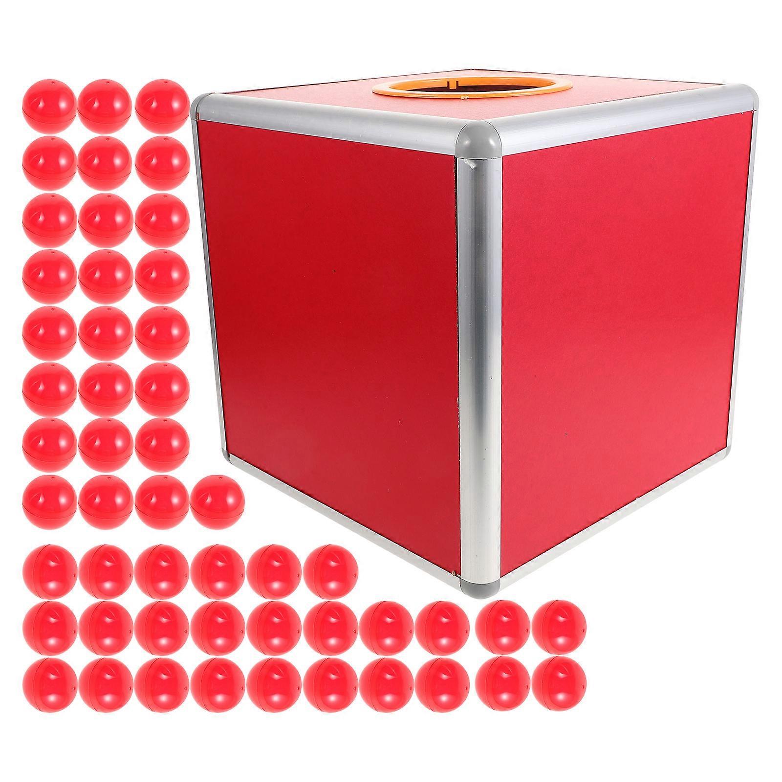 Clear Raffle Ticket Box with Raffle Balls for Storage Use 1Set Transparent Box
