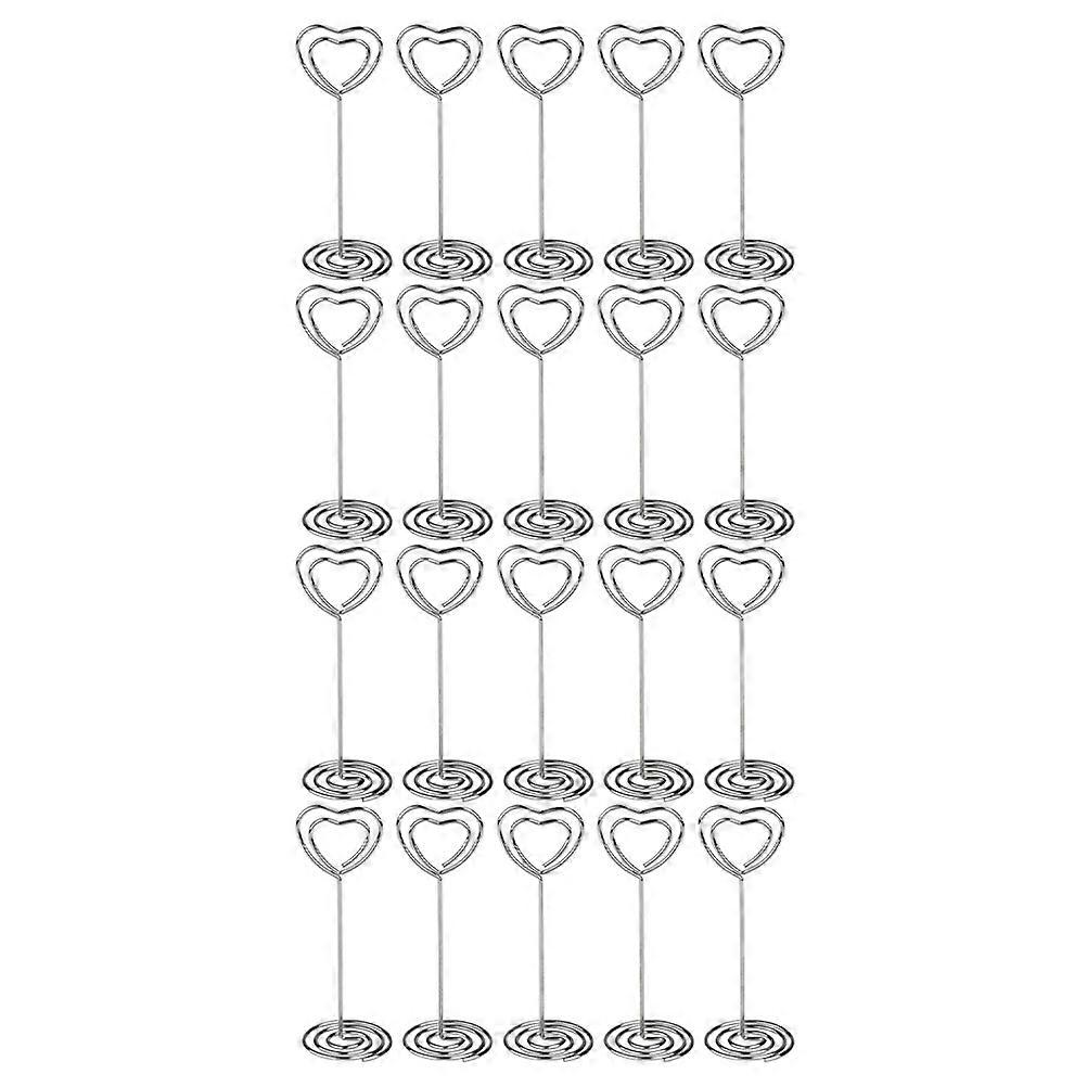 Creative Card Clip Multi-Function Memo Holder 20Pcs Silver Clips