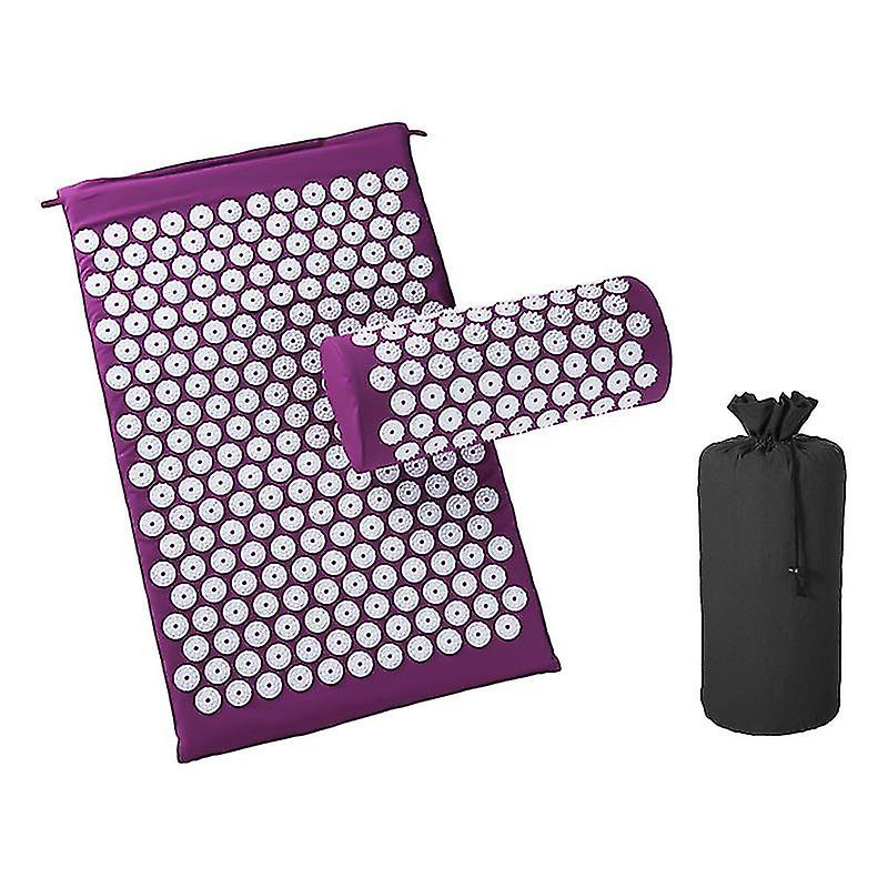 Non-slip Acupressure Cushion Massage Mat Body Pain Spike Fitness Pilates Exercise Pillow Yoga Mat Gift Bag Applicator Kuznetsov