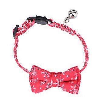 Christmas Cat Collar with Bells and Bow Ties for Adjustable Use