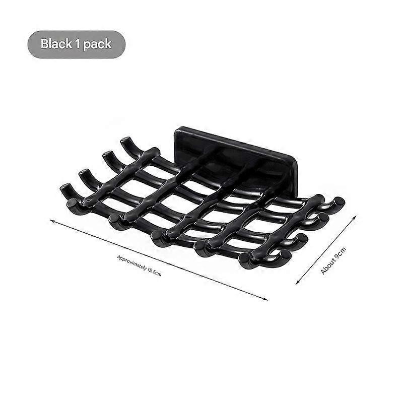 Wall - mounted soap dish, grid plastic, no - drill, bathroom