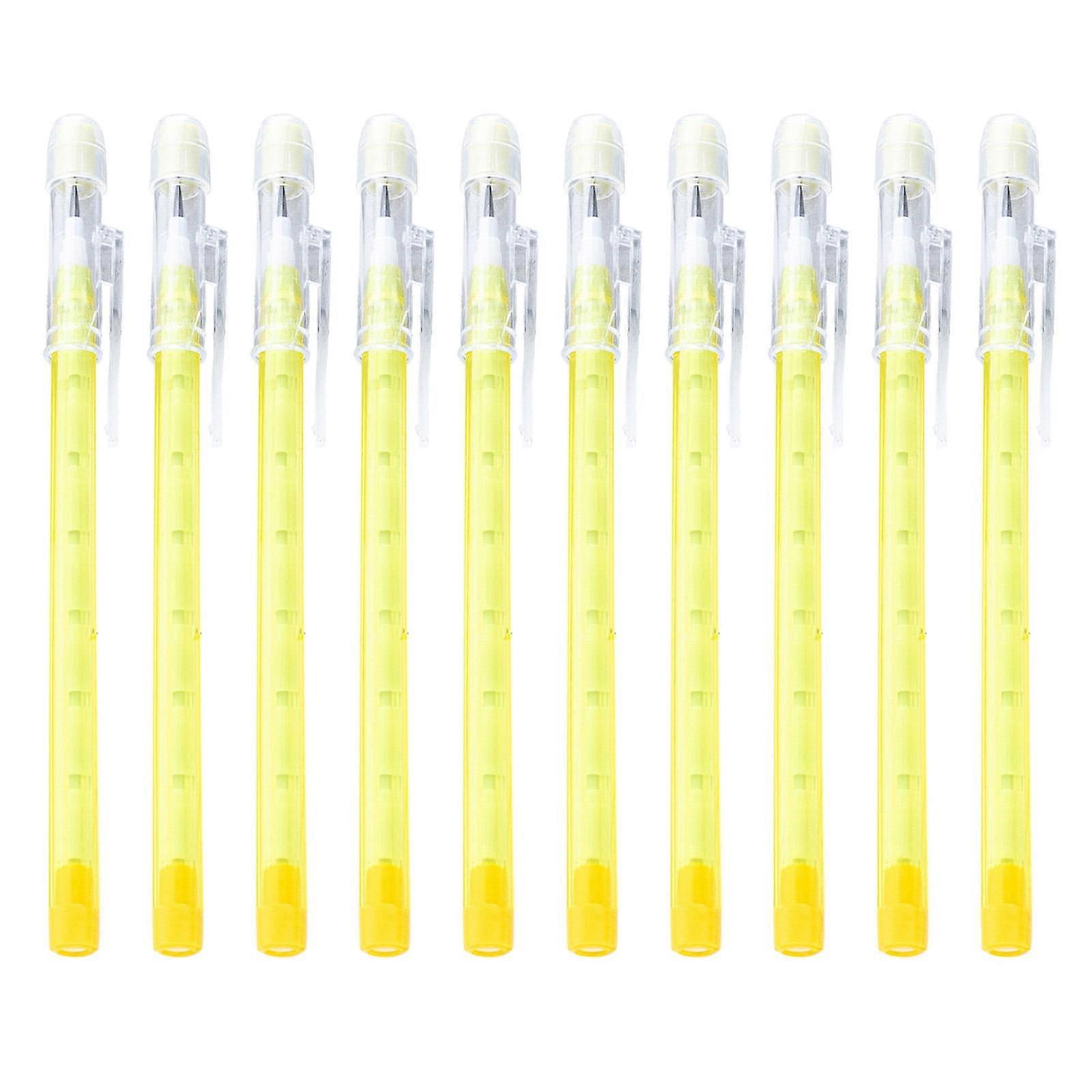 10Pcs Stackable Pencils Set, Translucent Multiple Point Push Fun Pencils with Erasers, Stacking Point Leads Pencil Set