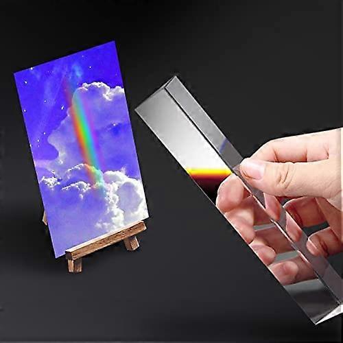 Optical Glass Prism 180mm Triangular Prism for Light Refraction Experiment and Classroom Demonstration