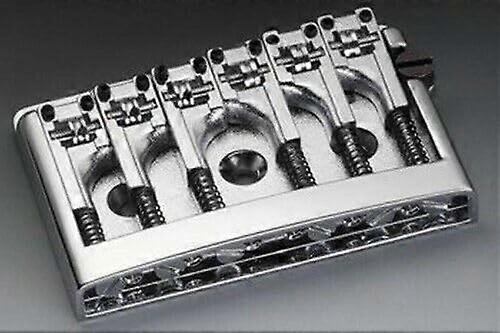3D6 Adjustable Chrome Guitar Bridge with Adjustable String Spacing for 6String NonBrass