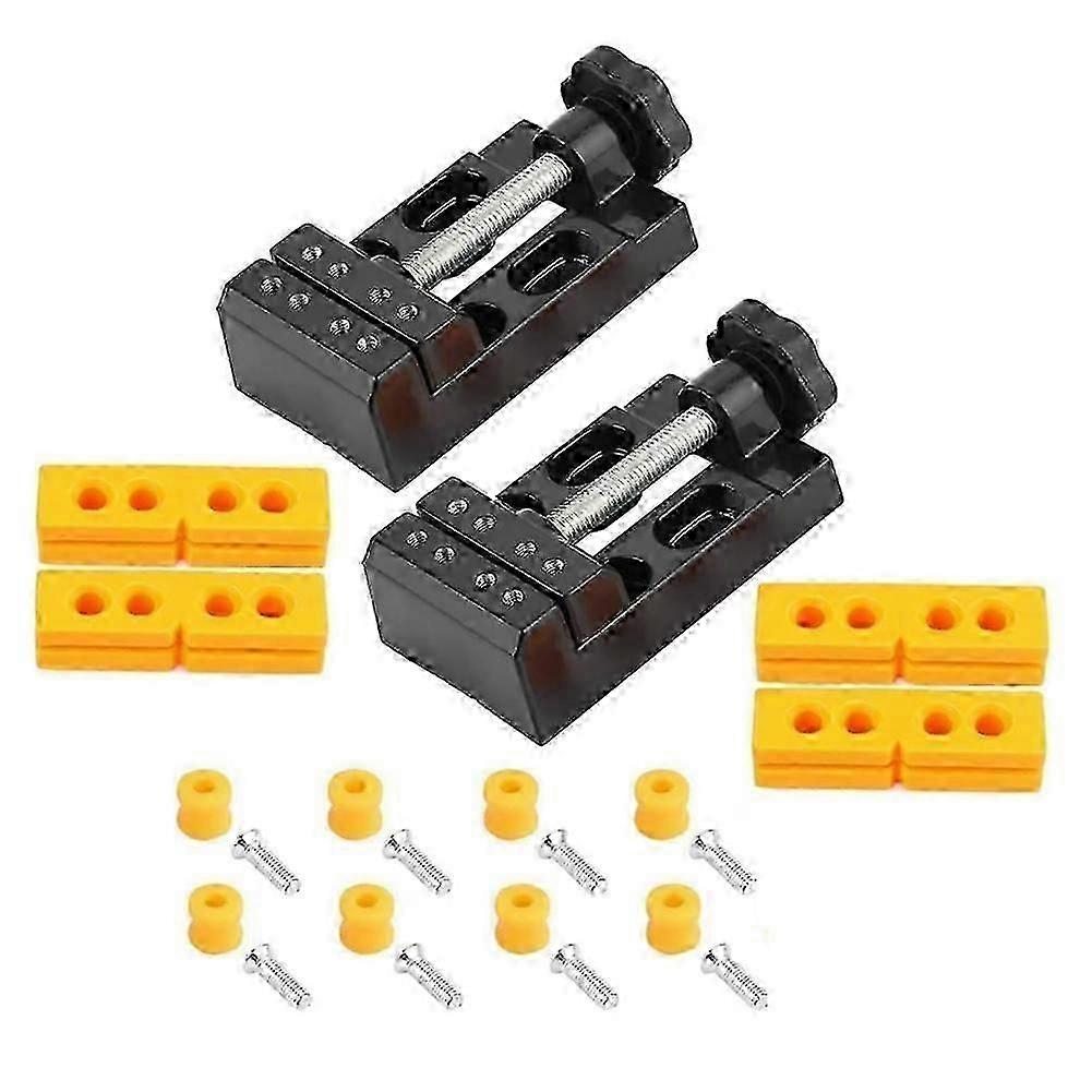 2sets Mini Vice Small Parallel Table Vice Flat Mini Table Vice Flat Mini Vice Drill Vice compatible Jewellery Crafts DIYFAST QD