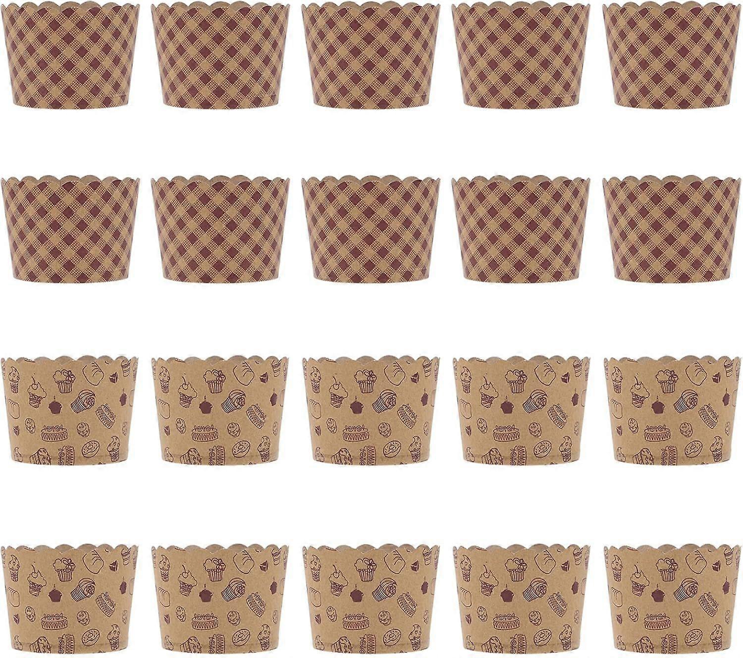 resistant Adorable Patterns Cupcake Muffins Holders 100PCS Baking