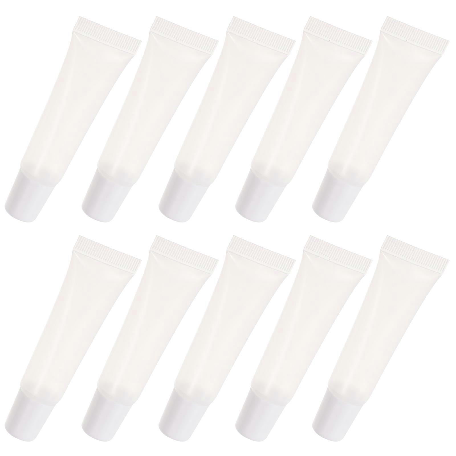 Empty Lip Gloss Tubes Plastic Refillable Lip Gloss Tubes for Storage 10Pcs