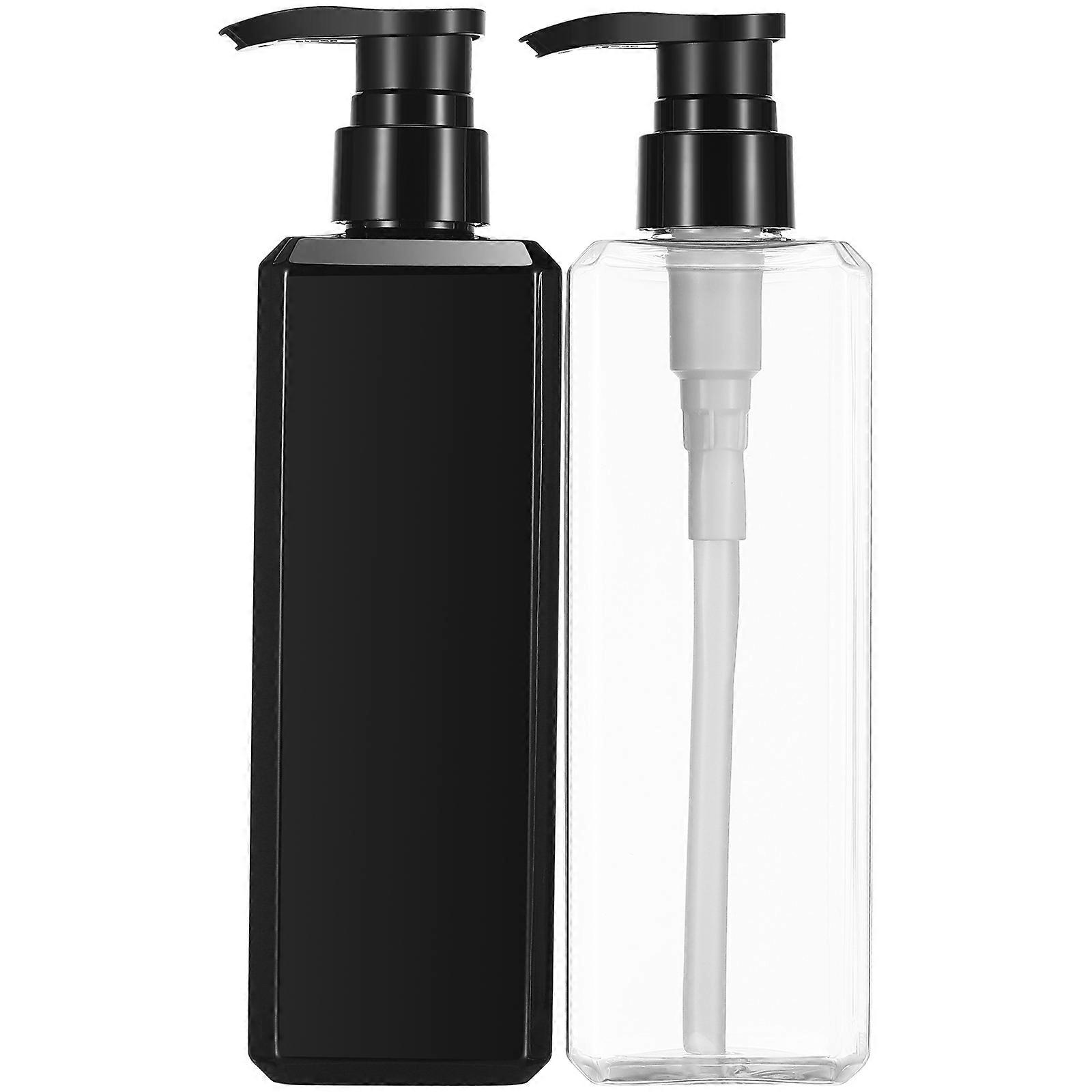 Empty Shampoo Bottles Pump Dispenser for Storage Use 2Pcs Refillable Containers
